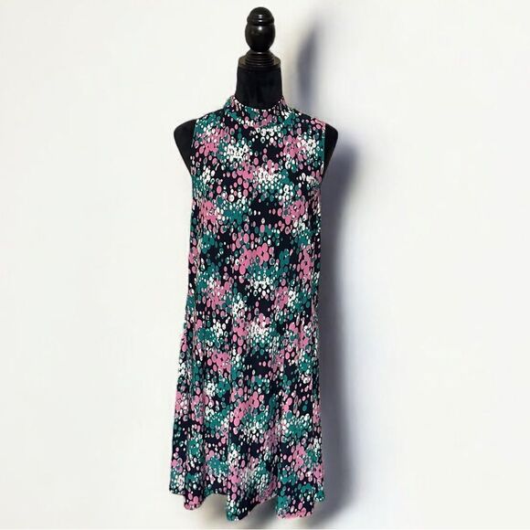 Signature by Robbie Bee Cute Colorful Mosaic A-Line Dress Sz L Excellent Cond - Picture 1 of 4